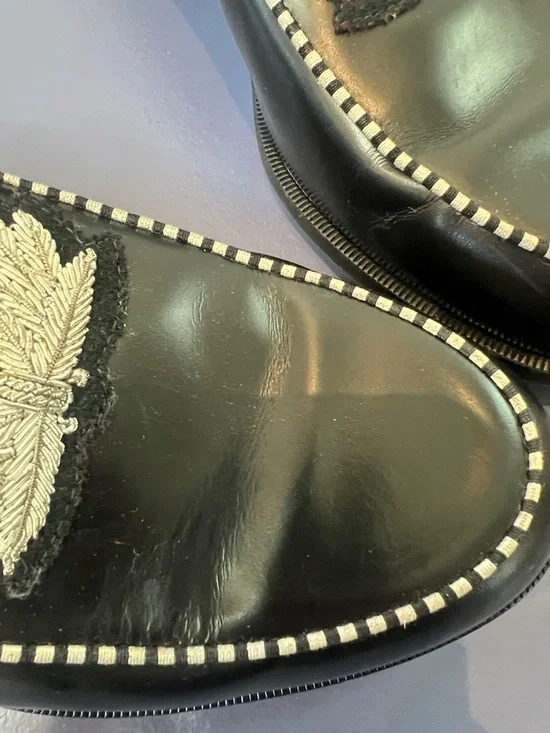 Christian Louboutin Laperouse Flat Black Silver Cap Toe EU 41 - Picture 10 of 14